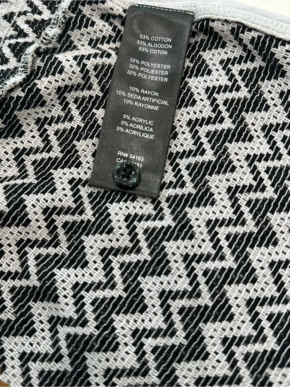 Karl Lagerfeld Black & White Zigzag Swim Shorts